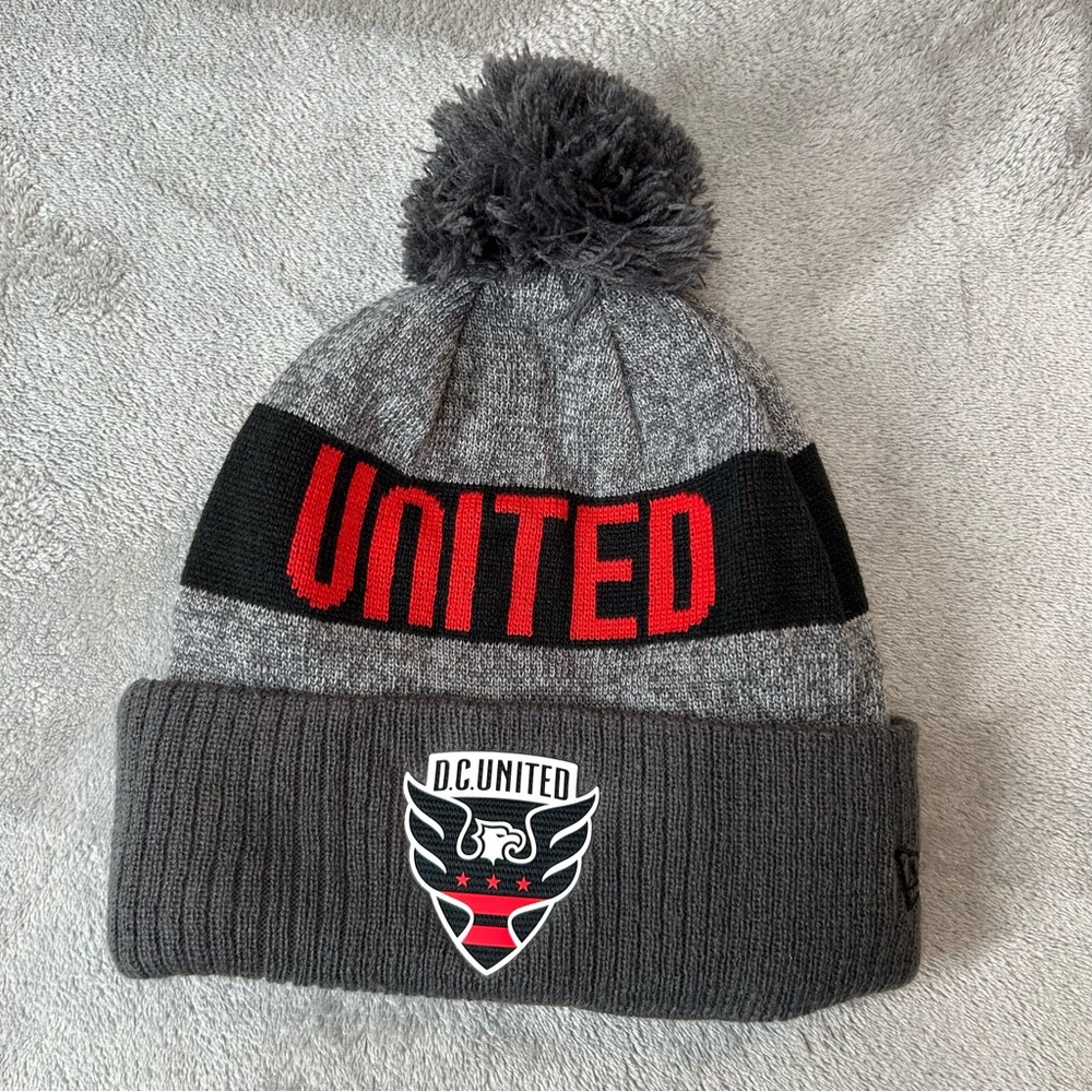 DC‎ United MLS New Era Men's Pom Knit Beanie